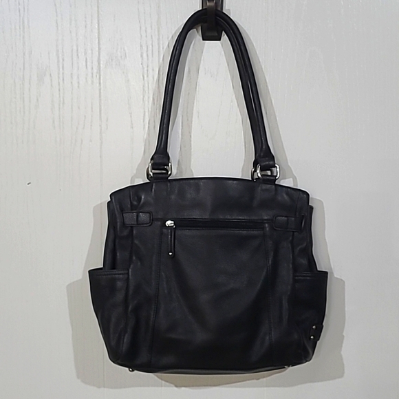 Tignanello Black Leather Shoulder Bag - Picture 2 of 11